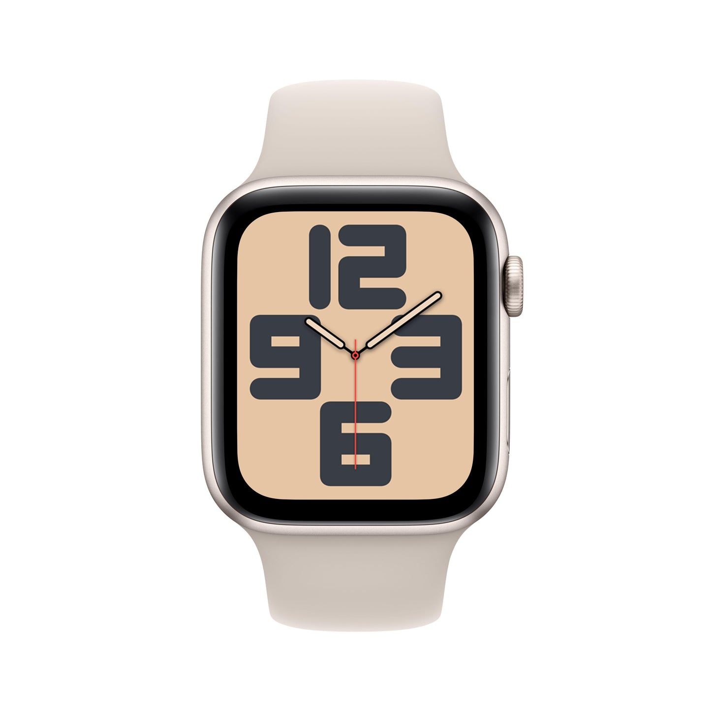 Apple Watch SE GPS + Cellular 44mm Starlight Aluminium Case with Starlight Sport Band - M/L