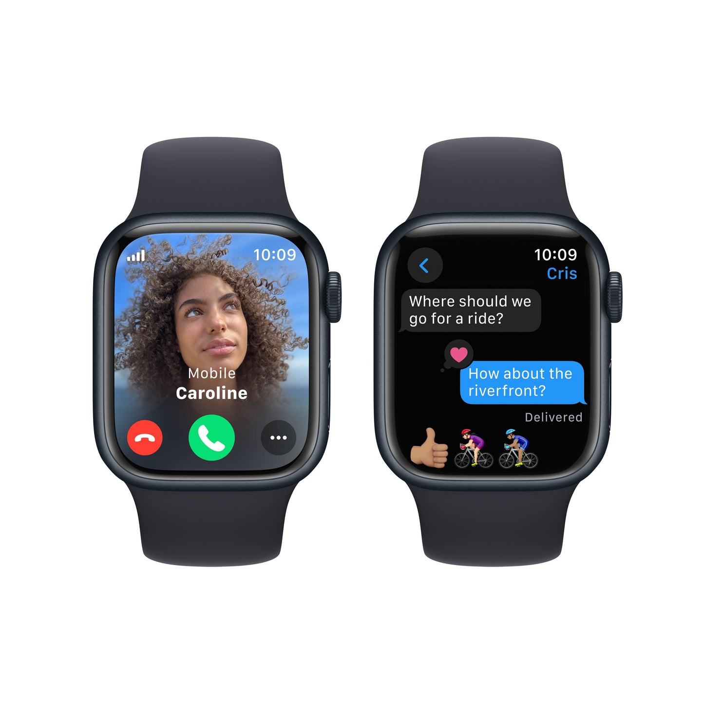 Apple Watch Series 9 GPS + Cellular 41mm Midnight Aluminium Case with Midnight Sport Band - S/M