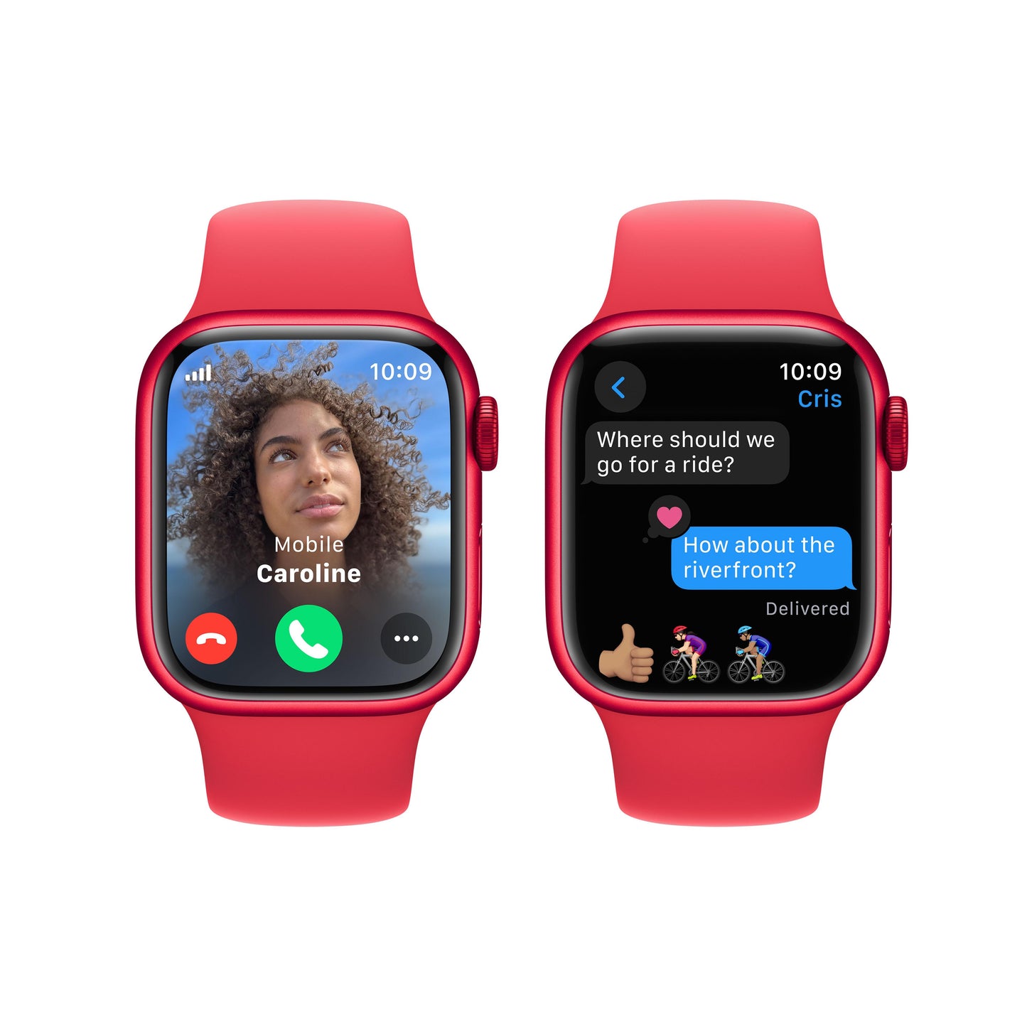 Apple Watch Series 9 GPS + Cellular 41mm (PRODUCT)RED Aluminium Case with (PRODUCT)RED Sport Band - S/M