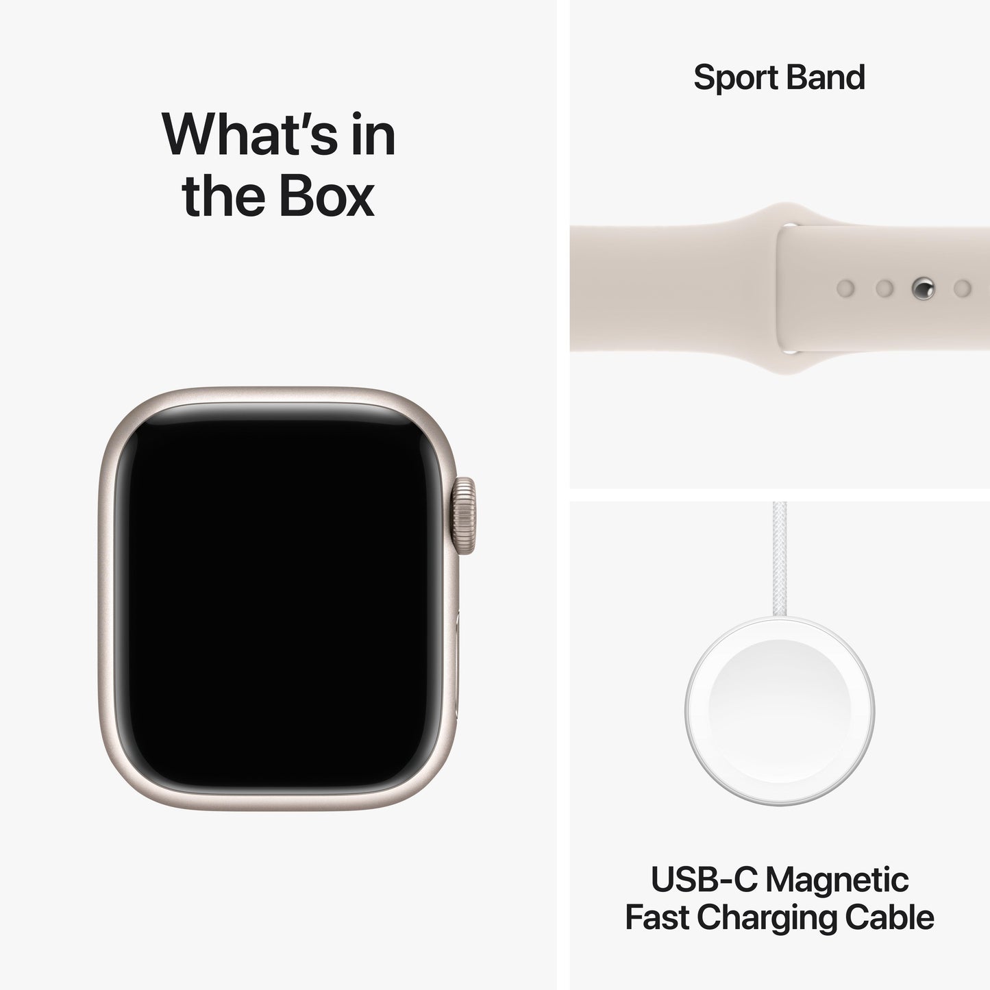 Apple Watch Series 9 GPS + Cellular 41mm Starlight Aluminium Case with Starlight Sport Band - S/M