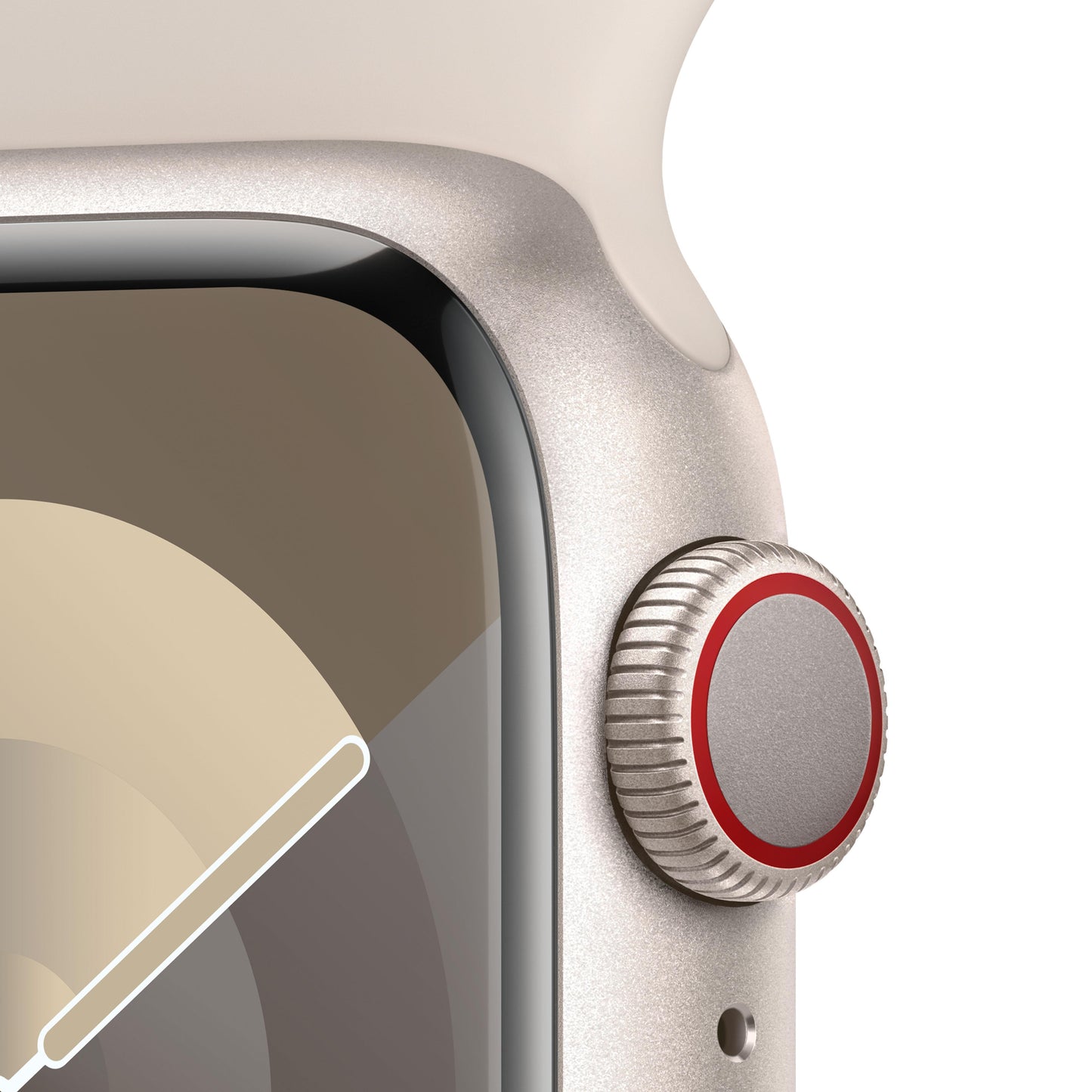 Apple Watch Series 9 GPS + Cellular 41mm Starlight Aluminium Case with Starlight Sport Band - S/M