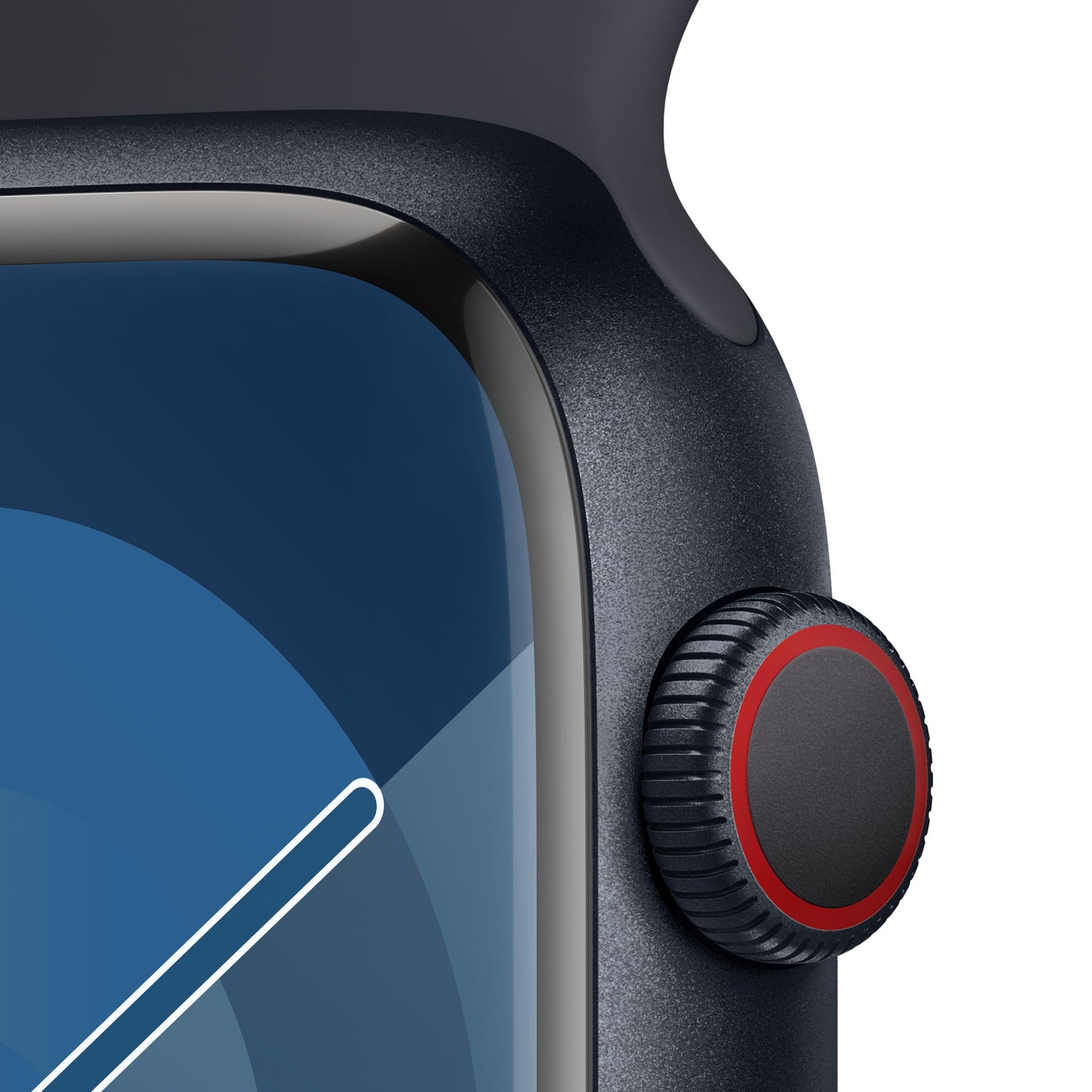 Apple Watch Series 9 GPS + Cellular 45mm Midnight Aluminium Case with Midnight Sport Band - M/L