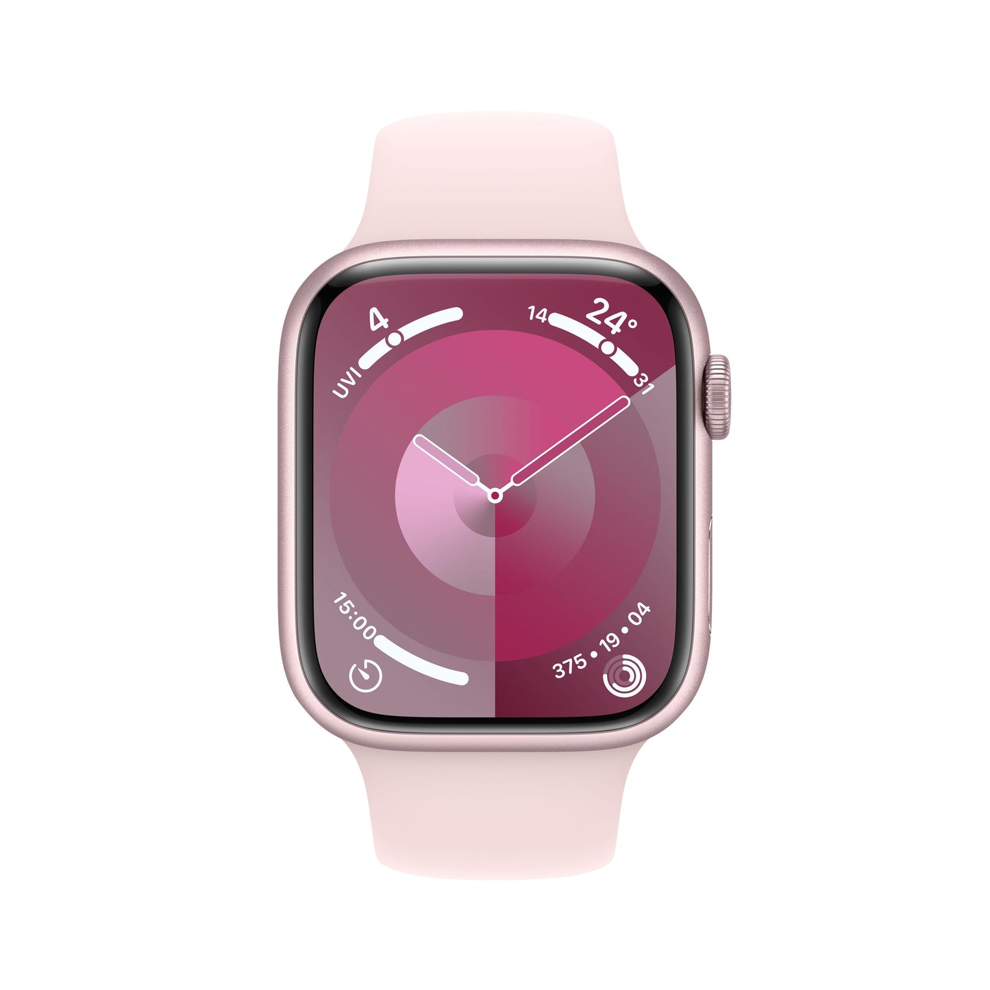 Apple Watch Series 9 GPS + Cellular 45mm Pink Aluminium Case with Light Pink Sport Band - M/L