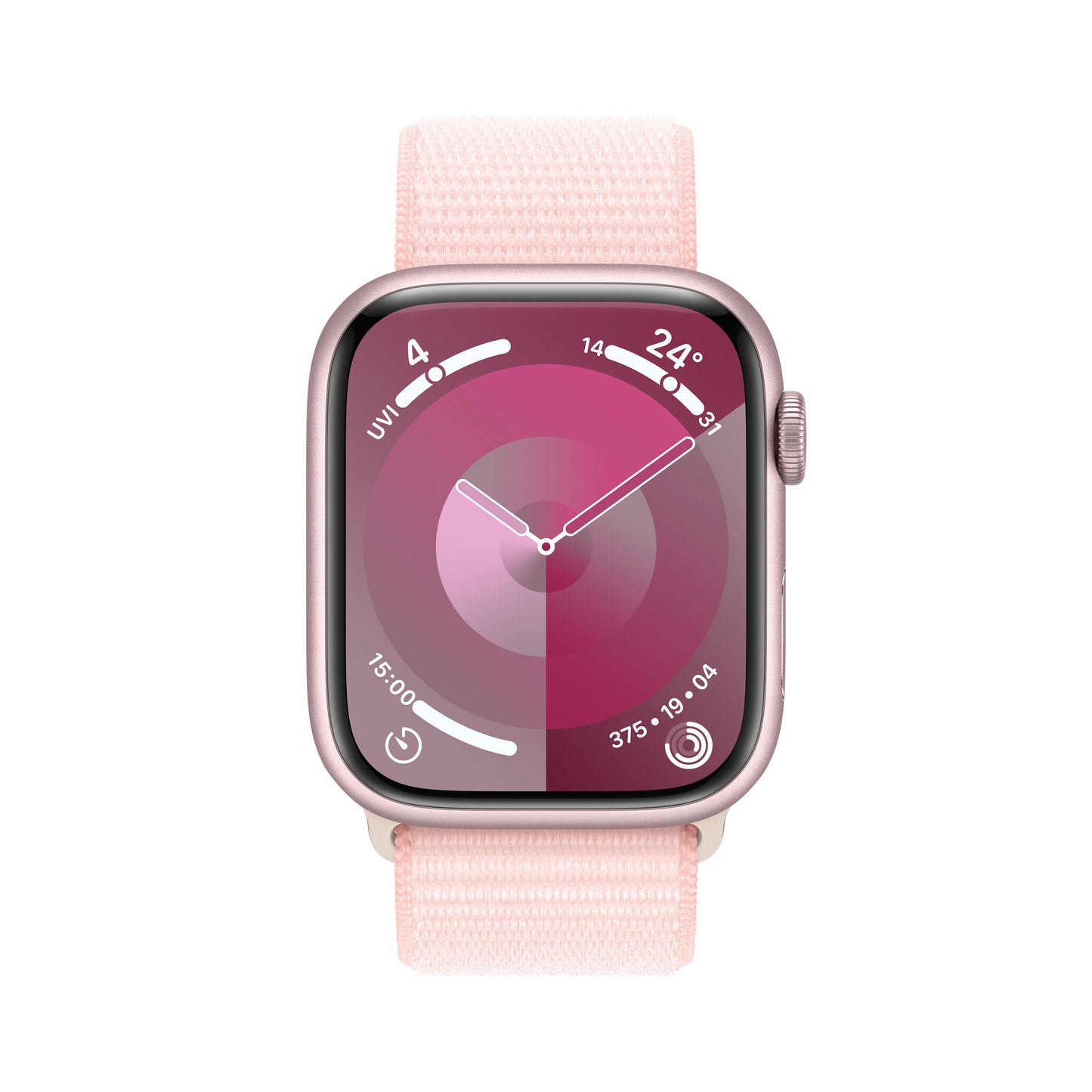 Apple Watch Series 9 GPS + Cellular 45mm Pink Aluminium Case with Light Pink Sport Loop