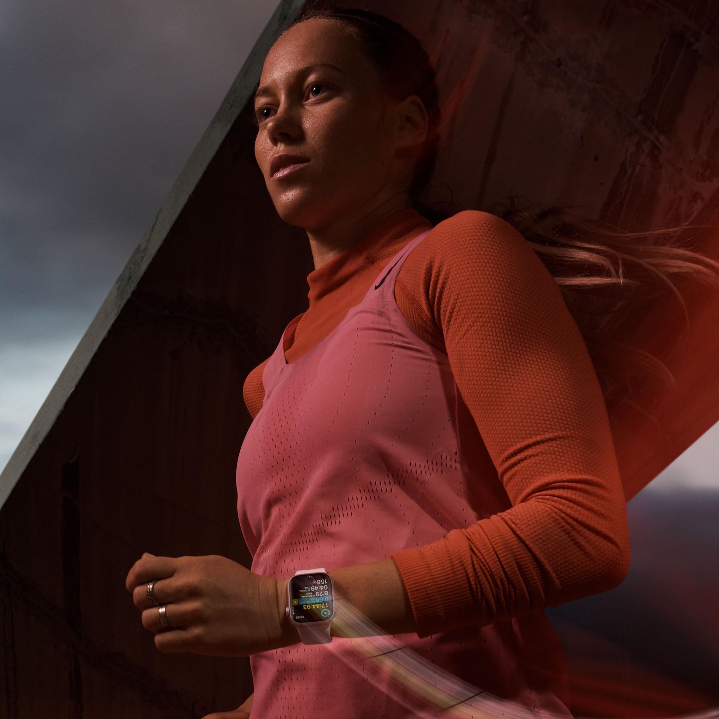 Apple Watch Series 9 GPS + Cellular 41mm Graphite Stainless Steel Case with Midnight Sport Band - M/L