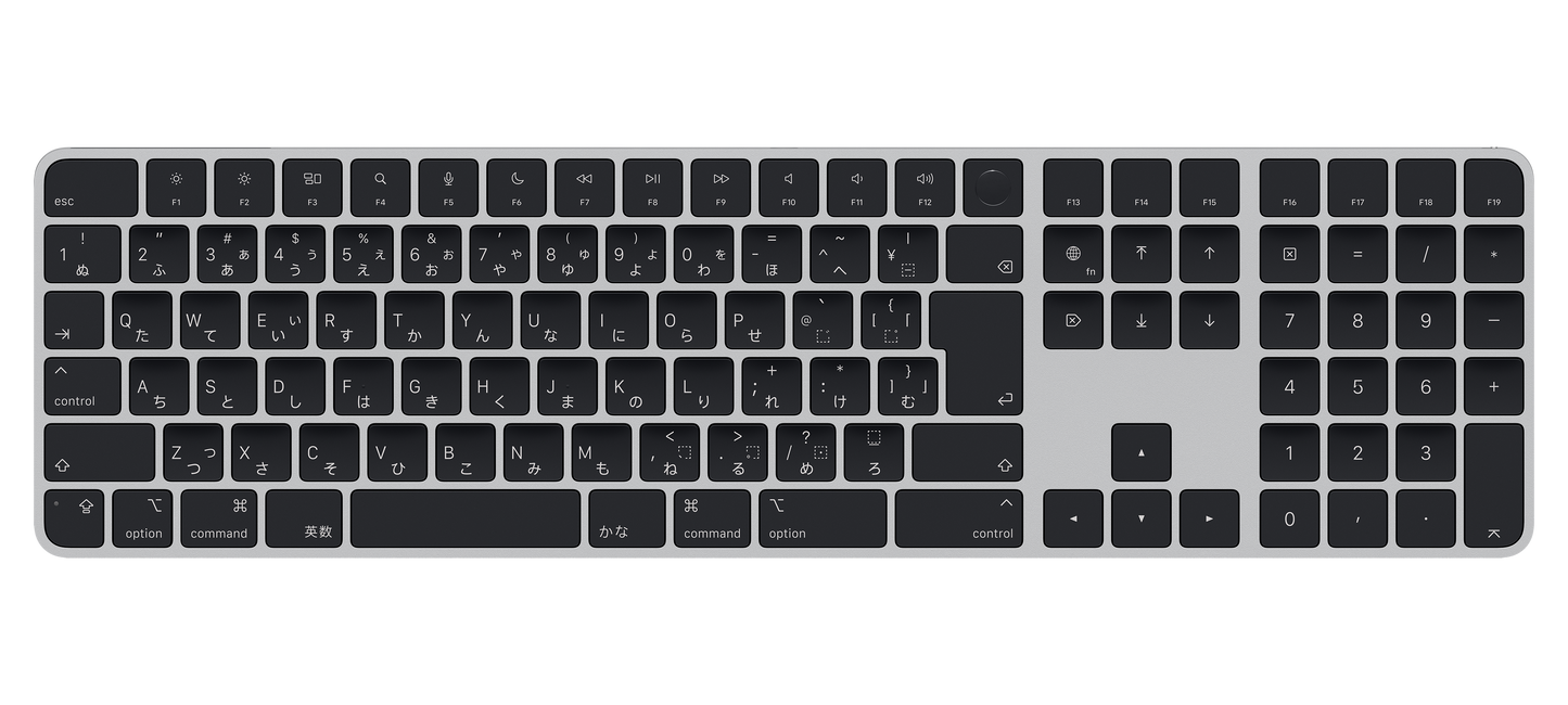 Magic Keyboard with Touch ID and Numeric Keypad for Mac models with Apple silicon - Japanese - Black Keys