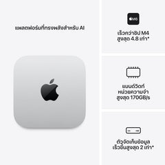 Mac mini: ชิป Apple M6 Max พร้อม CPU แบบ 12-core และ GPU แบบ 12-core, 256GB SSD - สีเงิน