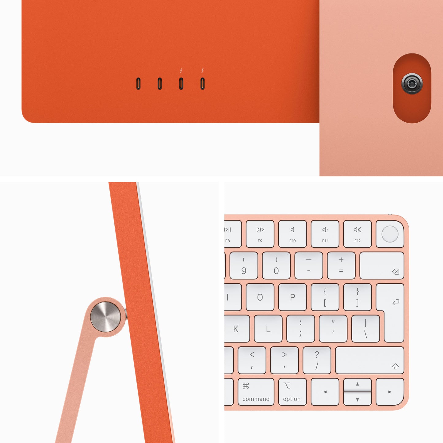 24-inch iMac with Retina 4.5K display: Apple M3 chip with 8‑core CPU and 10‑core GPU, 256GB SSD - Orange